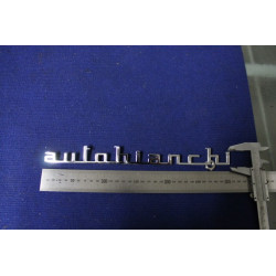SCRITTA "AUTOBIANCHI"  LUNGHEZZA  305 mm   METALLO CROMATO
