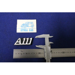 EMBLEM "A 111"   METAL CHROME IN BLACK BACKGROUND