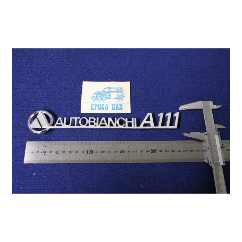 SCRITTA "AUTOBIANCHI A 111"  METALLO CROMATO