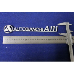 EMBLEM "AUTOBIANCHI A 111"   METAL CHROME