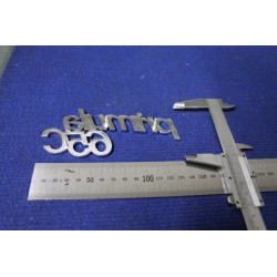 SCRITTA "PRIMULA 65 C"  METALLO CROMATO