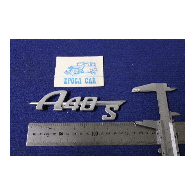 EMBLEM "A 40 S"   METAL CHROME