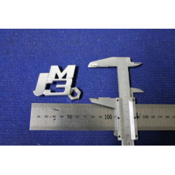 EMBLEM "JM3"  METAL CHROME