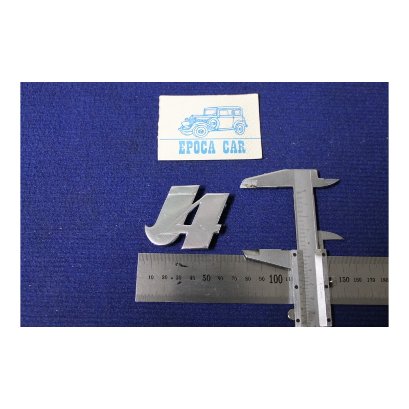 EMBLEM "J4"  METAL CHROME