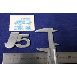 EMBLEM "J5"  ( BIG TYPE HEIGHT 50 mm) METAL CHROME