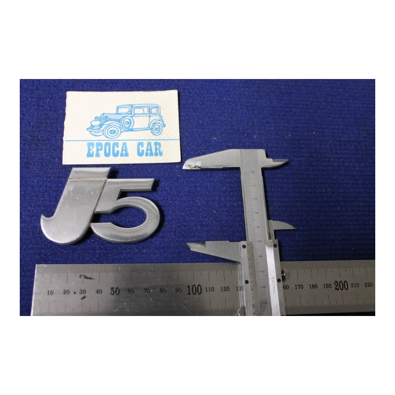 EMBLEM "J5"  ( BIG TYPE HEIGHT 50 mm) METAL CHROME