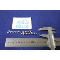 SCRITTA "INNOCENTI AUSTIN"  (CORSIVO)  METALLO CROMATO