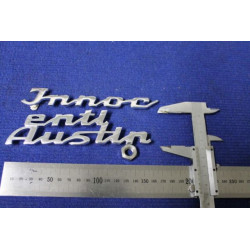 EMBLEM "INNOCENTI AUSTIN" (TWO PIECES) METAL CHROME