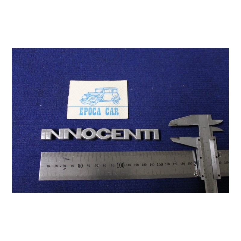 EMBLEM "INNOCENTI" (LENGHT  165mm) METAL CHROME