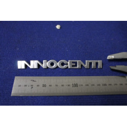 SCRITTA "INNOCENTI"  (TIPO LUNGO 165 mm) METALLO CROMATO