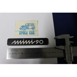 SCRITTA "MINI 90"  METALLO SMALTATO NERO OPACO