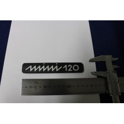 SCRITTA "MINI 120"  PLASTICA NERA