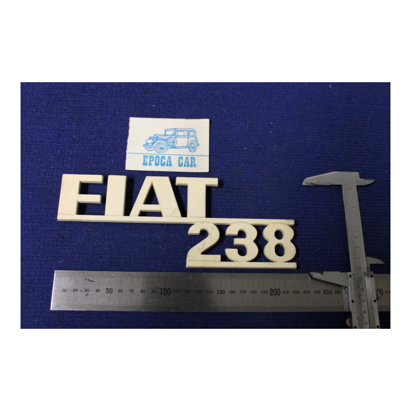 EMBLEM "FIAT 238"  WHITE PLASTIC