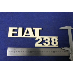 SCRITTA "FIAT 238"  PLASTICA BIANCA