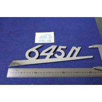 SCRITTA "645 N"  METALLO CROMATO