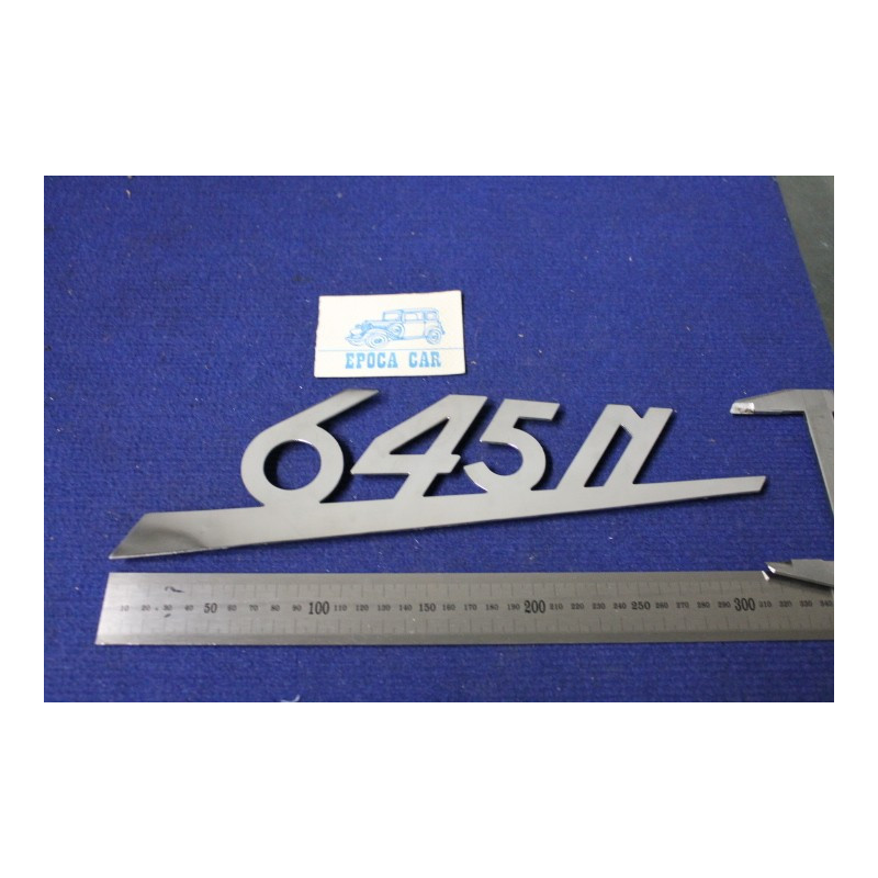 EMBLEM "645 N" METAL CHROME
