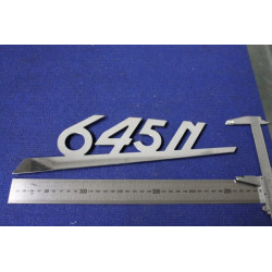 SCRITTA "645 N"  METALLO CROMATO