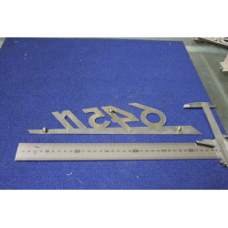 EMBLEM "645 N" METAL CHROME