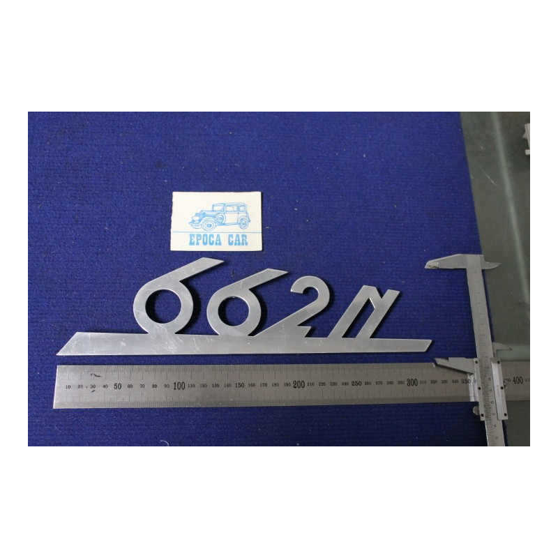 EMBLEM "662 N"  METAL CHROME