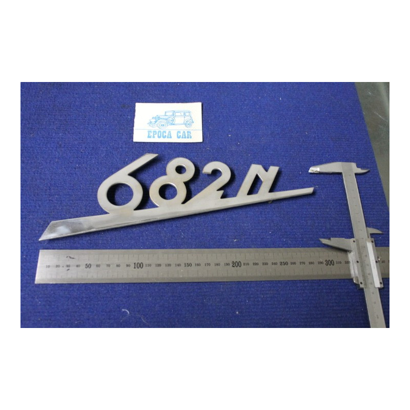EMBLEM "682 N"  METAL CHROME