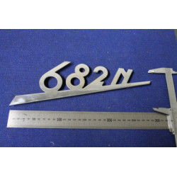 EMBLEM "682 N"  METAL CHROME