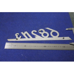 SCRITTA "682 N 3"   IN ALLUMINIO