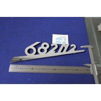 SCRITTA "682 N 2"  METALLO CROMATO