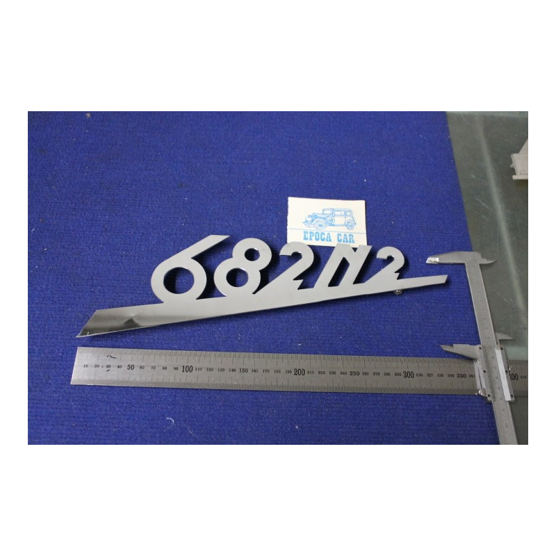 SCRITTA "682 N 2"  METALLO CROMATO