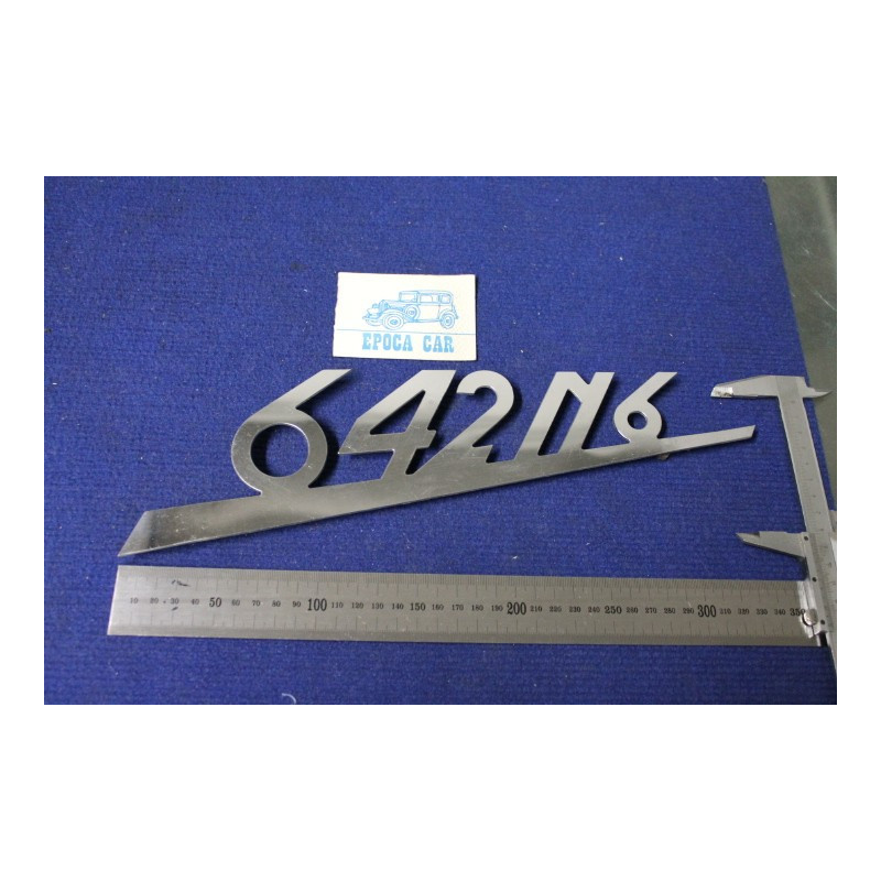 SCRITTA "642 N 6"  METALLO CROMATO