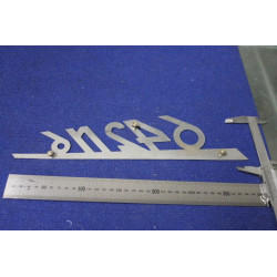 EMBLEM "642 N 6"  METAL CHROME