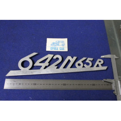 EMBLEM "642 N 65 R"  ALLUMINIUM