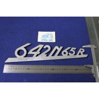 SCRITTA "642 N 65 R"   ALLUMINIO