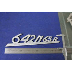 SCRITTA "642 N 65 R"   ALLUMINIO