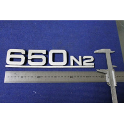 SCRITTA "650 N2"  METALLO OPACO