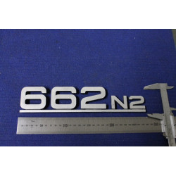 SCRITTA "662 N 2"   METALLO OPACO