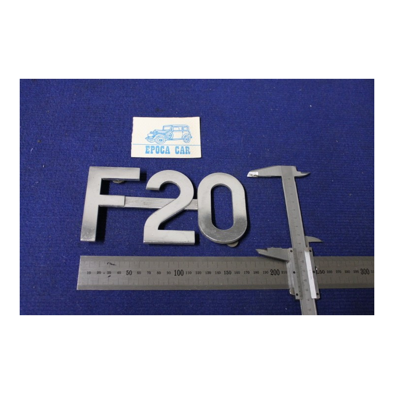 EMBLEM "F 20"  METAL CHROME