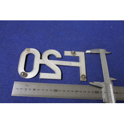 EMBLEM "F 20"  METAL CHROME