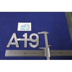 EMBLEM "A 19"  METAL CHROME