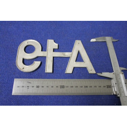 SCRITTA "A 19"   METALLO CROMATO
