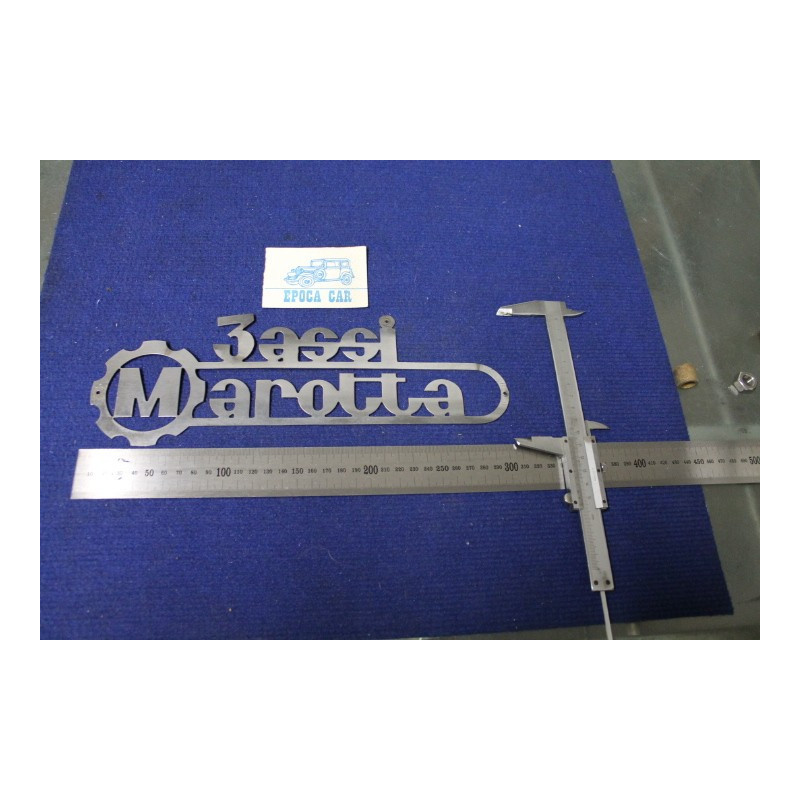 SCRITTA "3 ASSI MAROTTA" METALLO CROMATO
