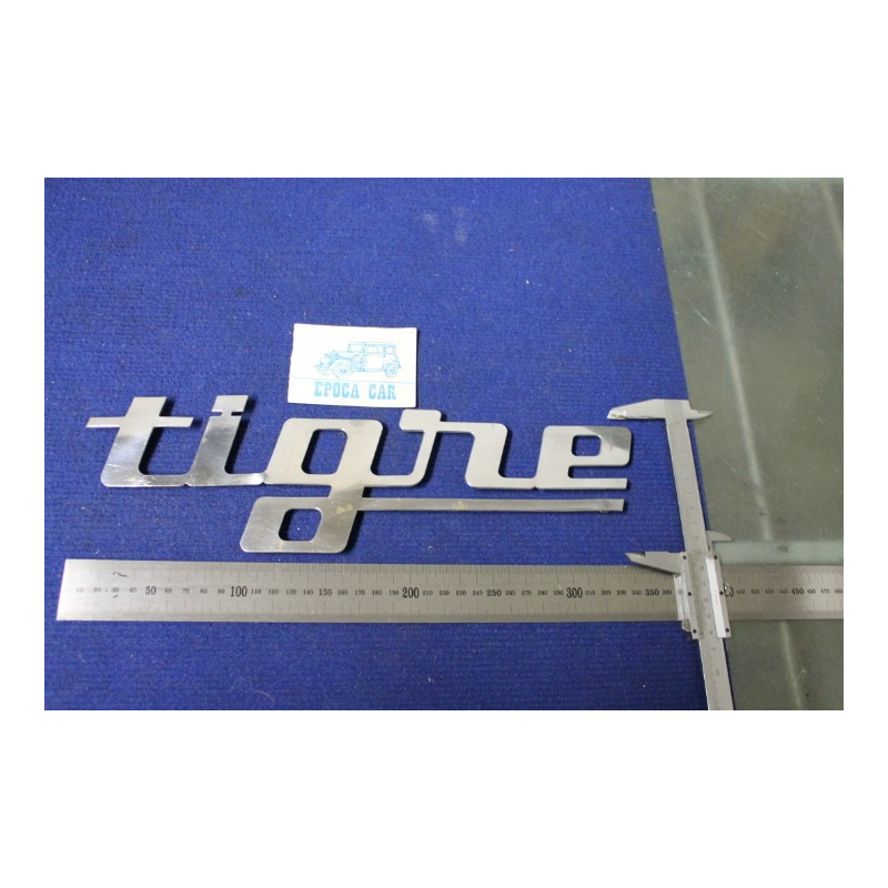 SCRITTA "TIGRE" LUNGH. 350 mm METALLO CROMATO
