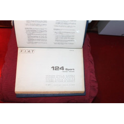 FIAT 124 SPORT  CC CS  CATALOGO PARTI DI RICAMBIO-MECCANICA (1° EDIZIONE 1972)