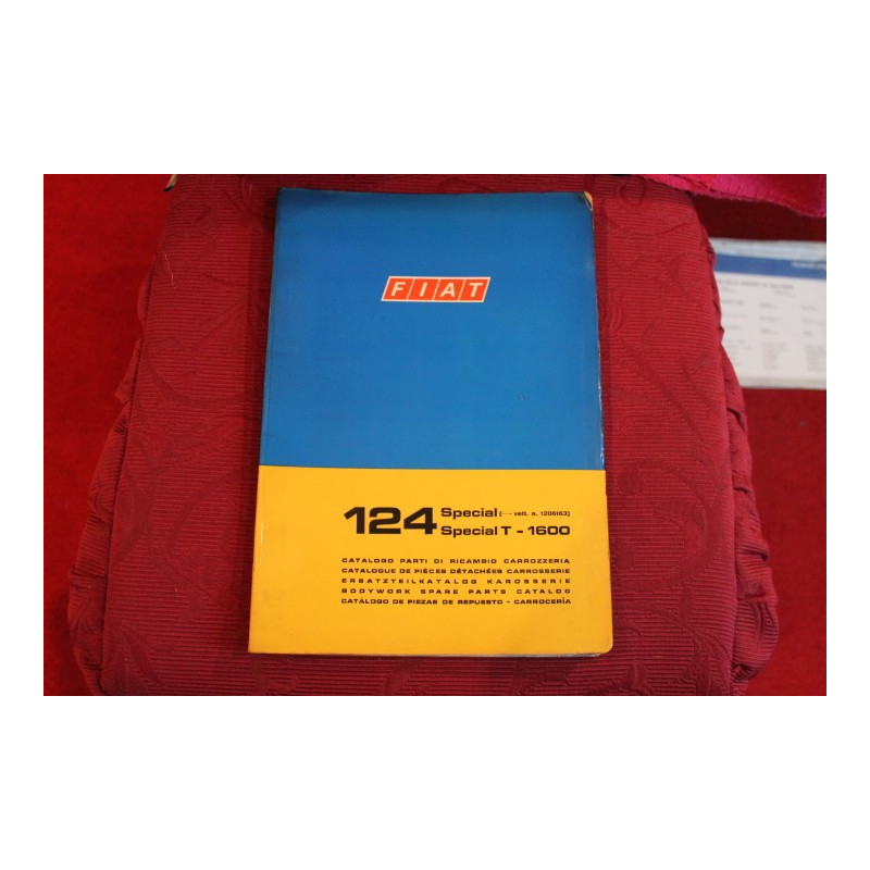 124 SPECIAL T 1600  BODY SPARE PARTS CATALOGUE (1° EDITION 1972)