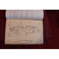 124 SPORT SPIDER  BS   CATALOGO PARTI DI RICAMBIO-CARROZZERIA (1° EDIZIONE 1970)