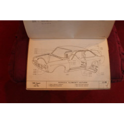 124 SPORT COUPE'  BC   BODY SPARE PARTS CATALOGUE (1° EDITION 1969)