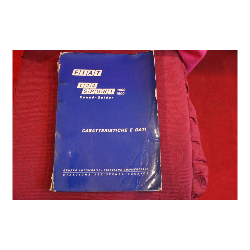 124 SPORT COUPE' SPIDER 1600/1800  HANDBOOK FOR REPAIRS  cover with defects