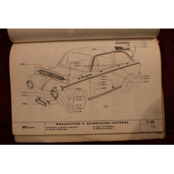 850 SPECIAL   CATALOGO PARTI DI RICAMBIO-CARROZZERIA (2° EDIZIONE 1969)