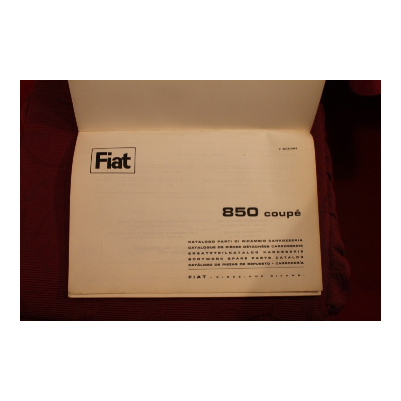 850 COUPE'   BODY SPARE PARTS CATALOGUE (1° EDITION 1966)