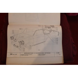 850 SPORT COUPE'  CATALOGO PARTI DI RICAMBIO-CARROZZERIA (2° EDIZIONE 1970)
