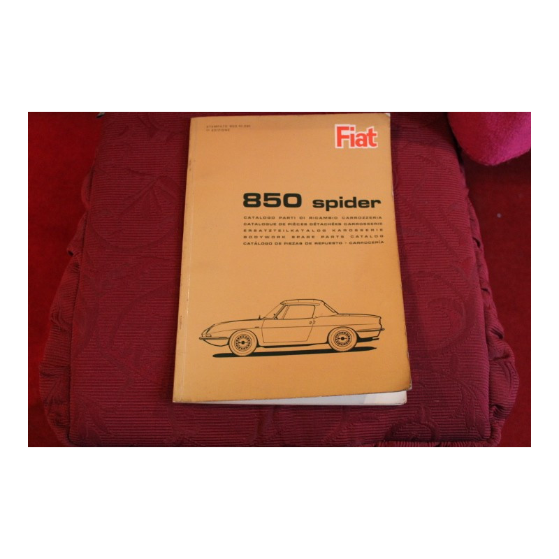 850 SPIDER   BODY SPARE PARTS CATALOGUE (1° EDITION 1965)